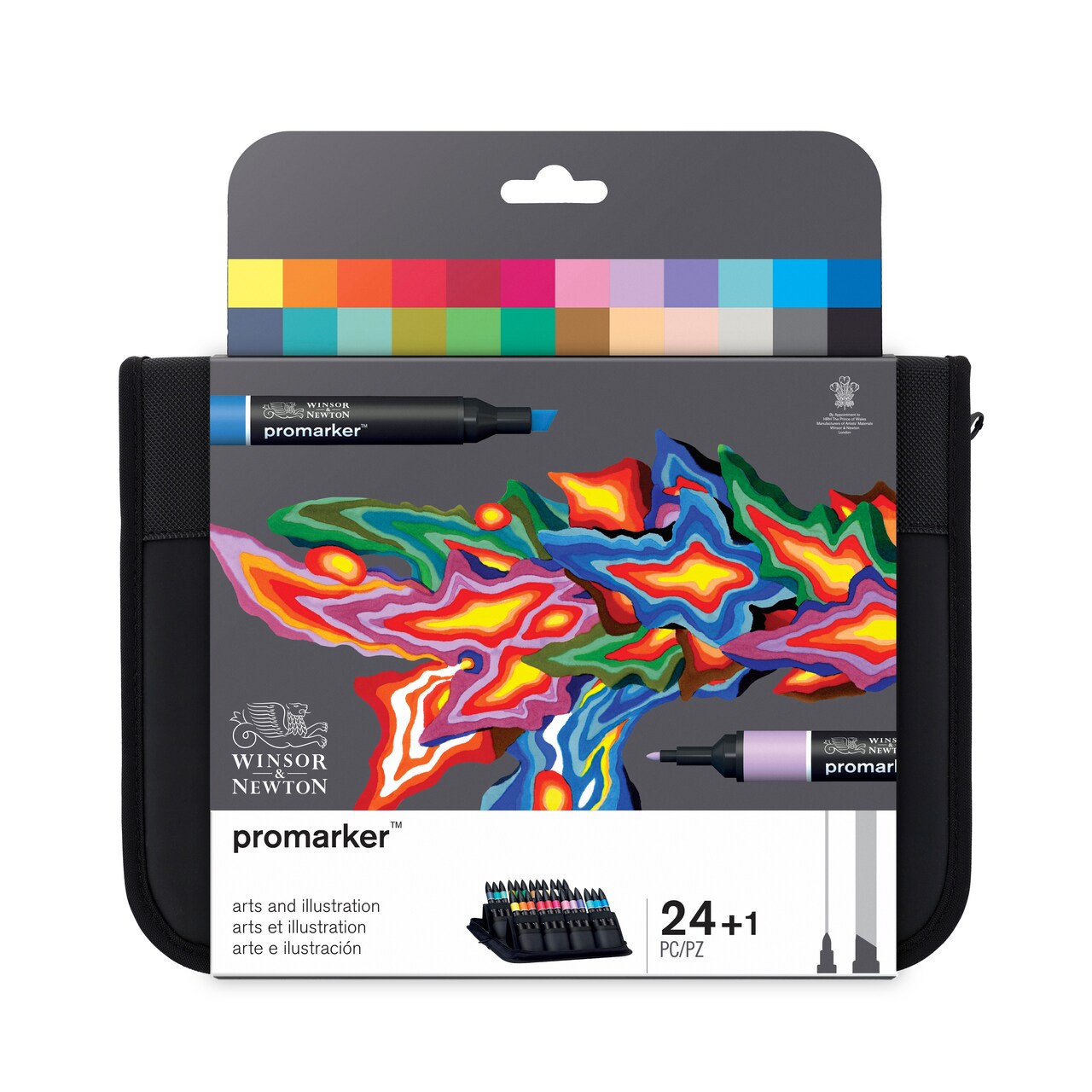 Winsor & Newton ProMarker Set, 24-Color Arts & Illustration Wallet Set